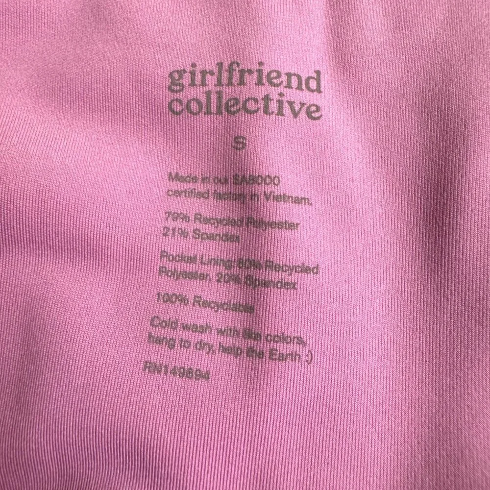 Girlfriend Collective 4016 legging SZ small purple pockets high rise activewear‎